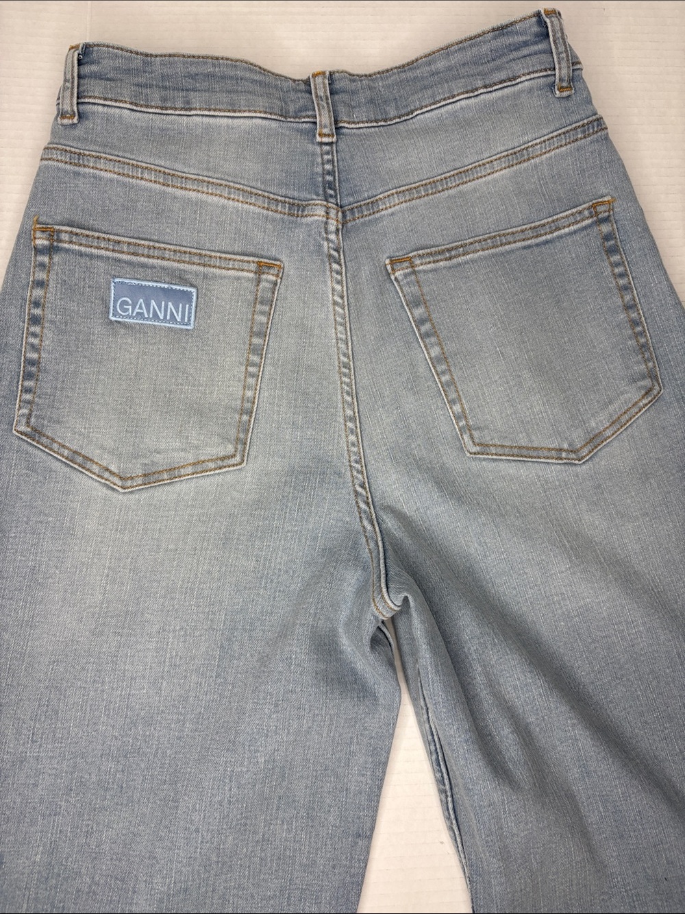 GANNI high waist wide leg jeans, size 28